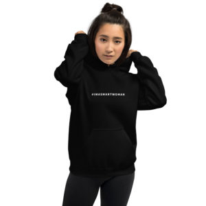 Premium Fitted Hoodie - #IMASMARTWOMAN